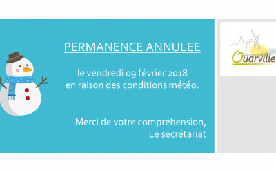 Permanence annulée ce jour !!!